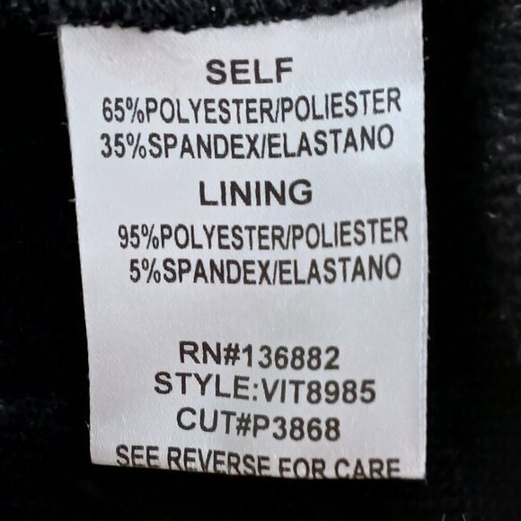 THE VINTAGE SHOP 1/4 ZIP FLEECE PULLOVER COLLARED TOP, BLACK, RUFFLED, SZ LARGE - Picture 2 of 10